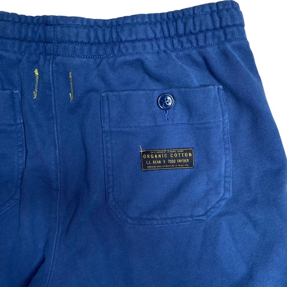 LL Bean x Todd Snyder French Terry Navy Blue Organic Cotton Camp Shorts - Picture 2 of 5